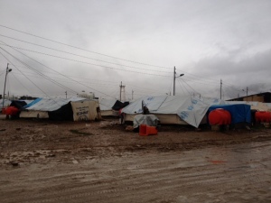 tents in the refugee camp