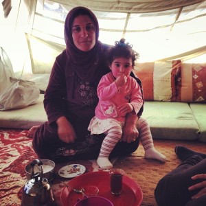 Afternoon tea at Arbat refugee camp